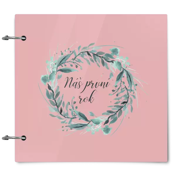 Plexi album se sponami Náš první rok - zelený věneček
