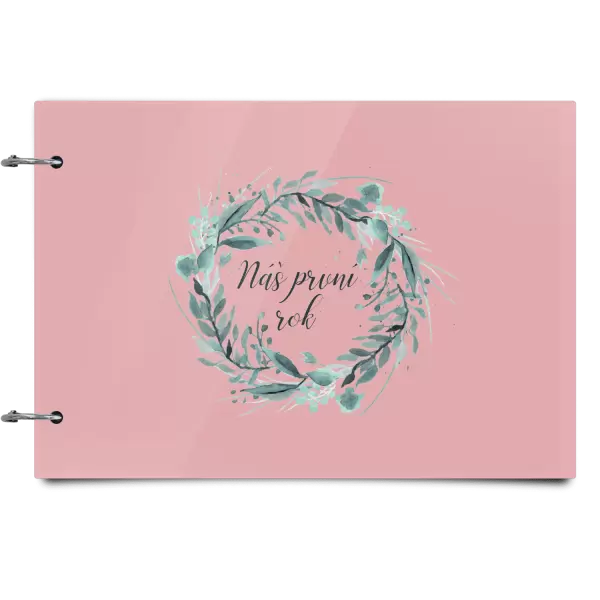Plexi album se sponami Náš první rok - zelený věneček