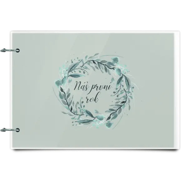 Plexi album se sponami Náš první rok - zelený věneček