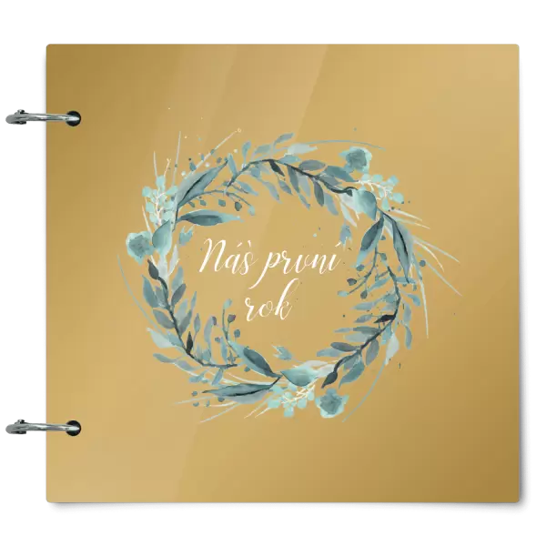 Plexi album se sponami Náš první rok - zelený věneček