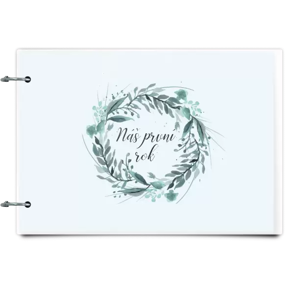 Plexi album se sponami Náš první rok - zelený věneček