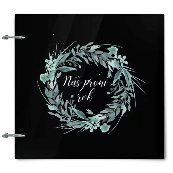 Plexi album se sponami Náš první rok - zelený věneček