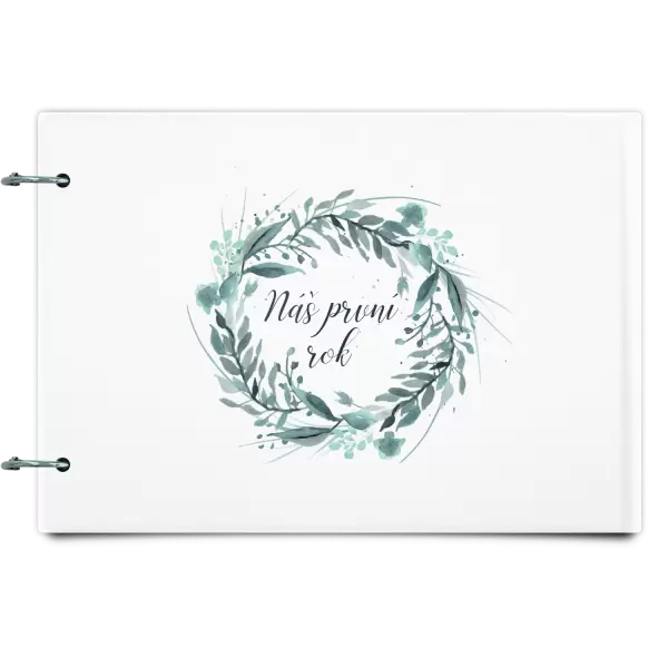 Plexi album se sponami Náš první rok - zelený věneček