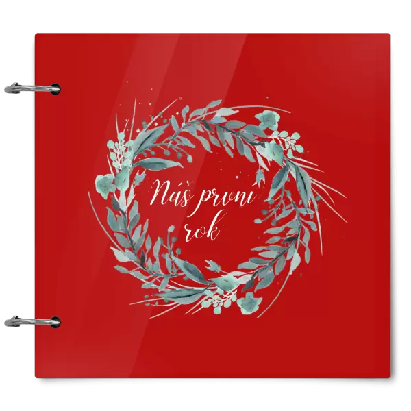Plexi album se sponami Náš první rok - zelený věneček