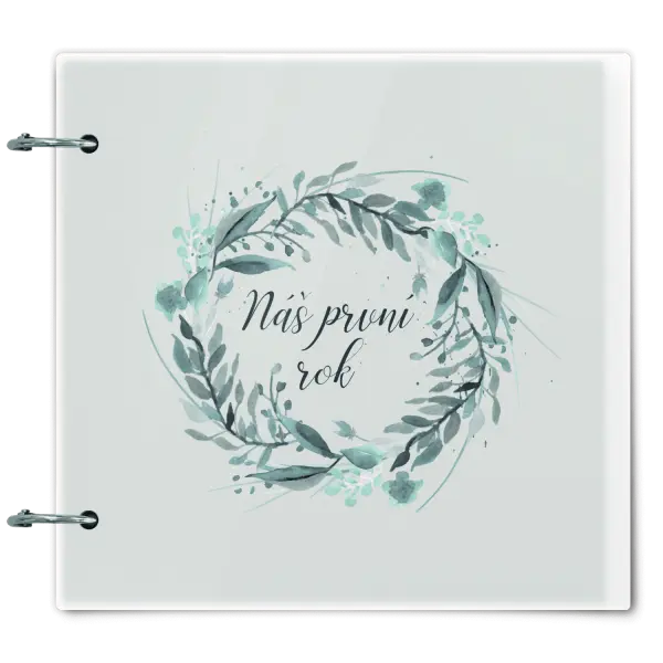 Plexi album se sponami Náš první rok - zelený věneček