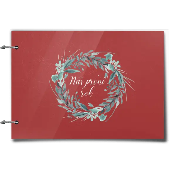 Plexi album se sponami Náš první rok - zelený věneček