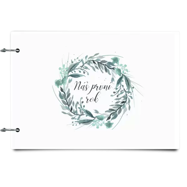 Plexi album se sponami Náš první rok - zelený věneček
