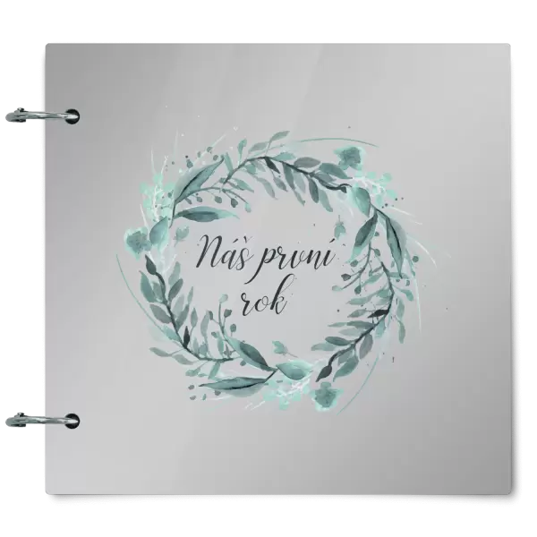 Plexi album se sponami Náš první rok - zelený věneček