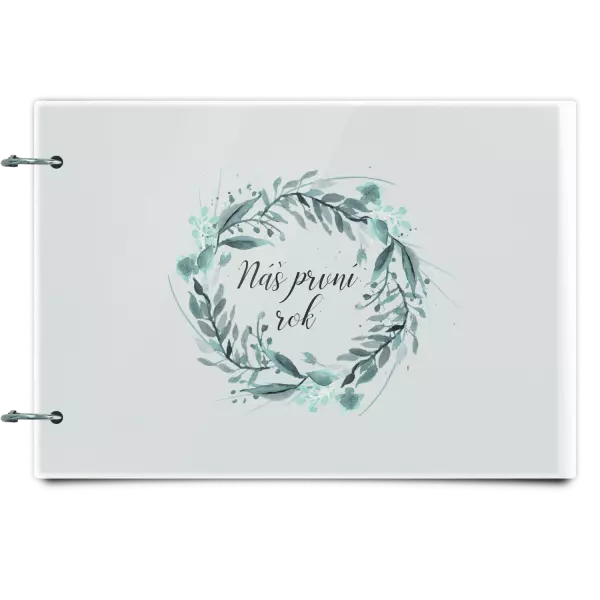 Plexi album se sponami Náš první rok - zelený věneček