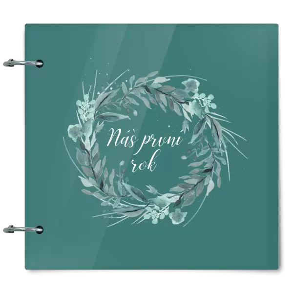 Plexi album se sponami Náš první rok - zelený věneček