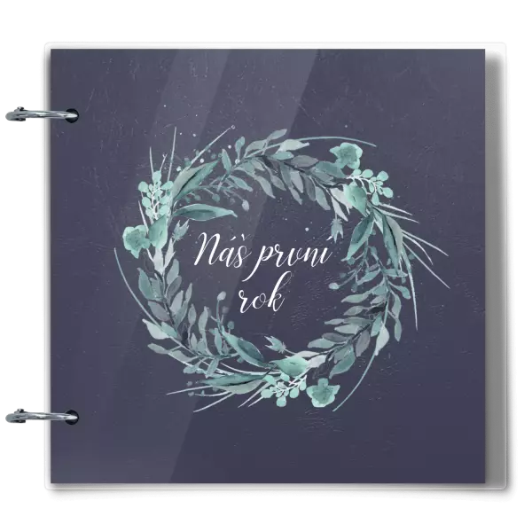 Plexi album se sponami Náš první rok - zelený věneček