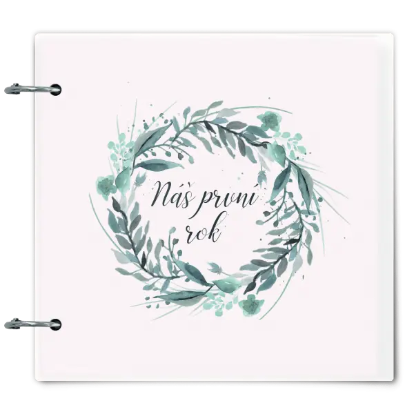 Plexi album se sponami Náš první rok - zelený věneček