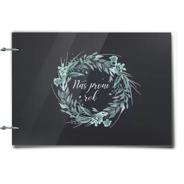 Plexi album se sponami Náš první rok - zelený věneček