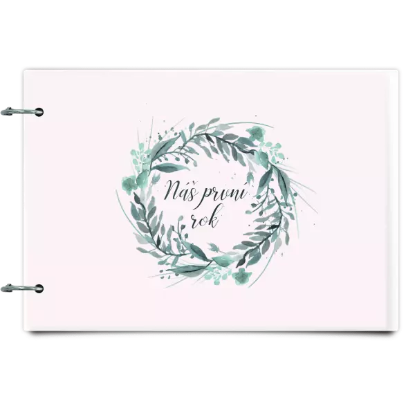 Plexi album se sponami Náš první rok - zelený věneček