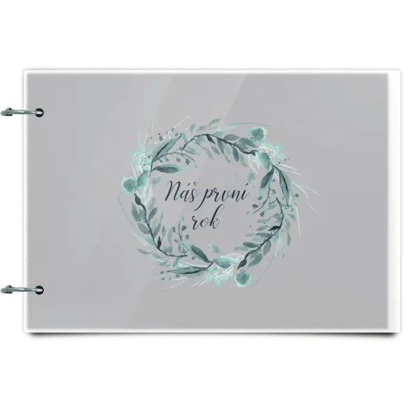 Plexi album se sponami Náš první rok - zelený věneček