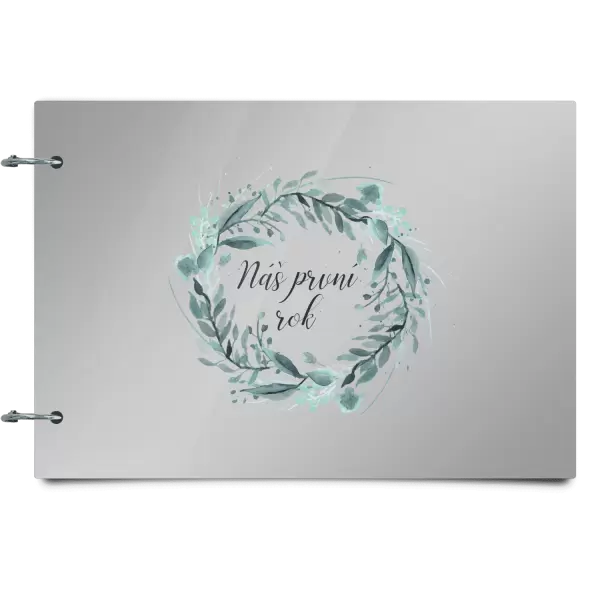 Plexi album se sponami Náš první rok - zelený věneček