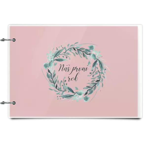 Plexi album se sponami Náš první rok - zelený věneček