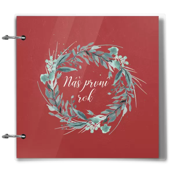 Plexi album se sponami Náš první rok - zelený věneček
