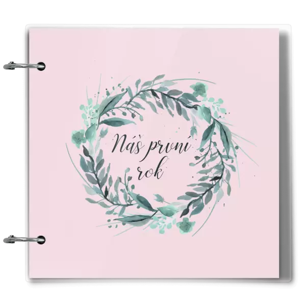 Plexi album se sponami Náš první rok - zelený věneček