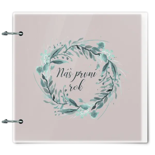 Plexi album se sponami Náš první rok - zelený věneček