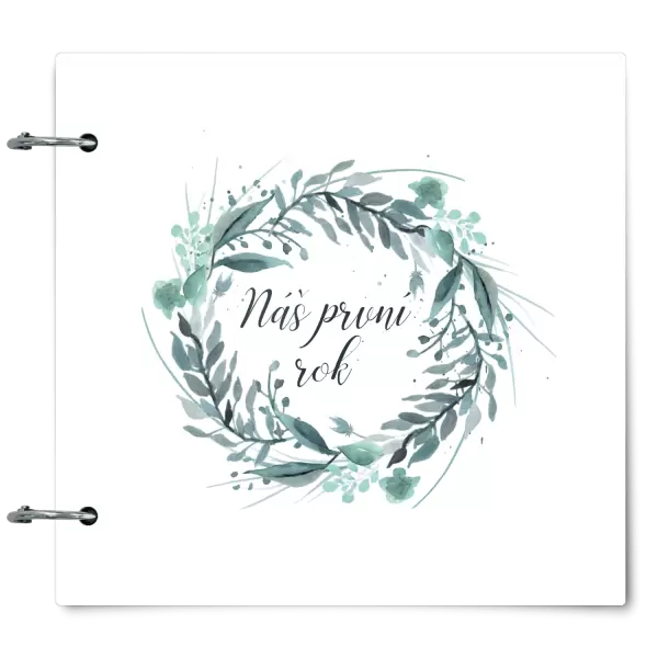 Plexi album se sponami Náš první rok - zelený věneček