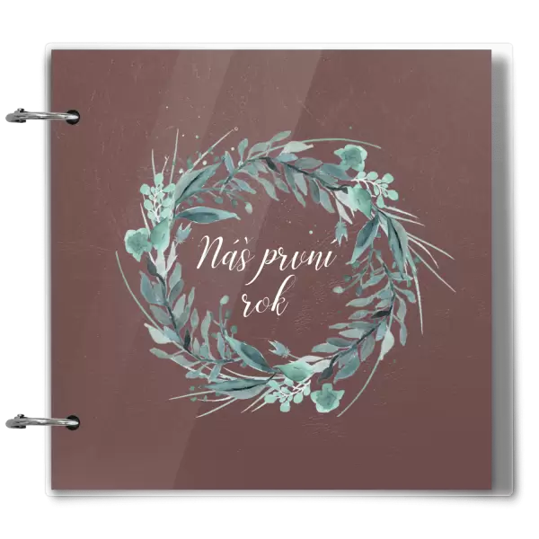 Plexi album se sponami Náš první rok - zelený věneček