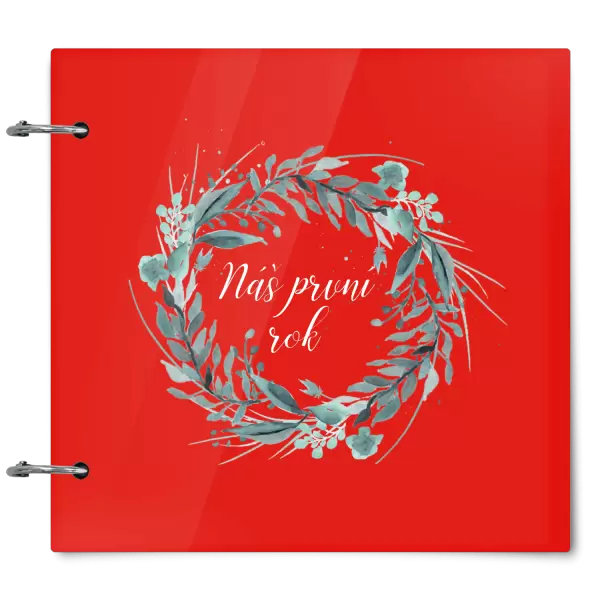 Plexi album se sponami Náš první rok - zelený věneček