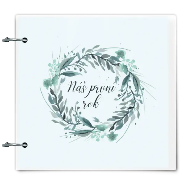 Plexi album se sponami Náš první rok - zelený věneček