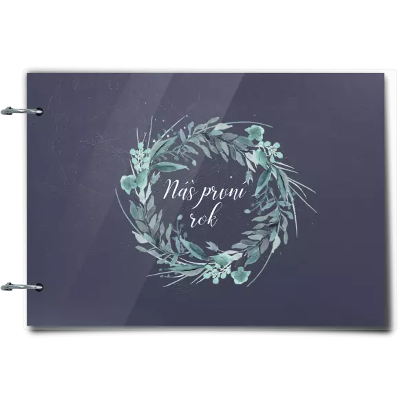 Plexi album se sponami Náš první rok - zelený věneček