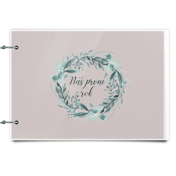 Plexi album se sponami Náš první rok - zelený věneček