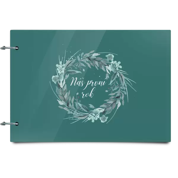 Plexi album se sponami Náš první rok - zelený věneček