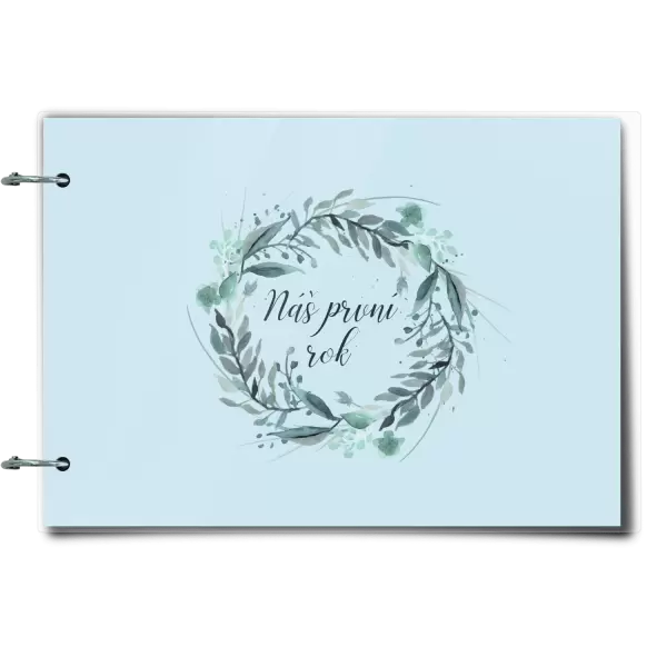 Plexi album se sponami Náš první rok - zelený věneček