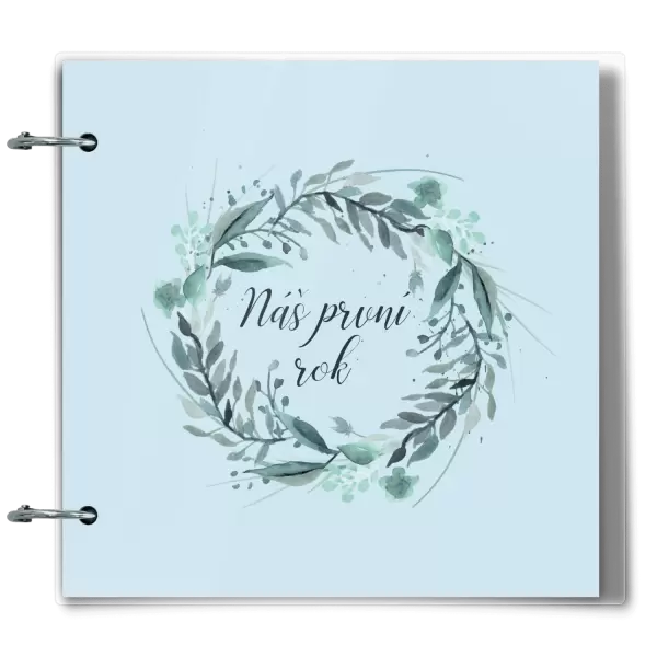 Plexi album se sponami Náš první rok - zelený věneček