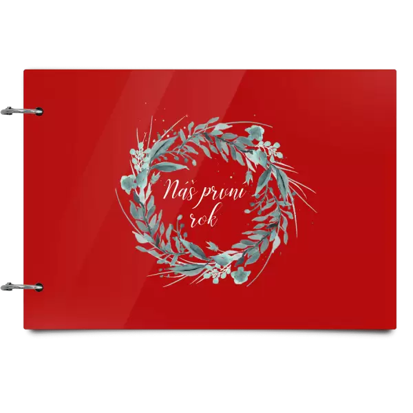 Plexi album se sponami Náš první rok - zelený věneček