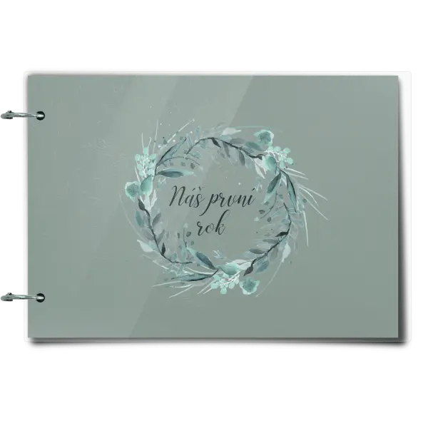 Plexi album se sponami Náš první rok - zelený věneček