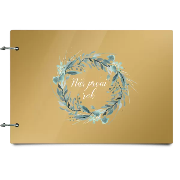 Plexi album se sponami Náš první rok - zelený věneček