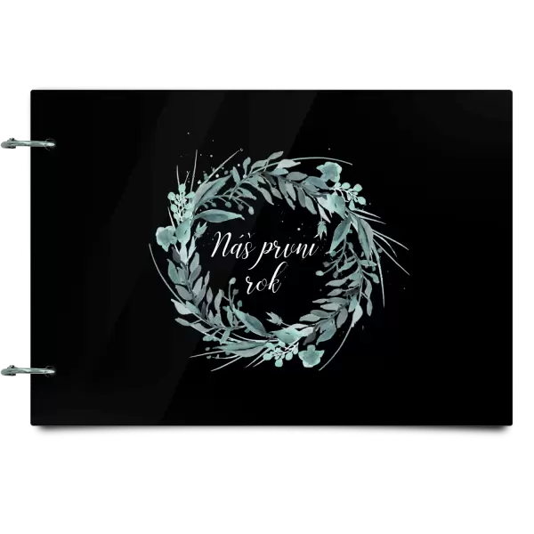 Plexi album se sponami Náš první rok - zelený věneček