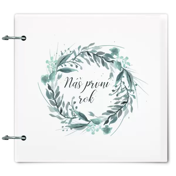 Plexi album se sponami Náš první rok - zelený věneček