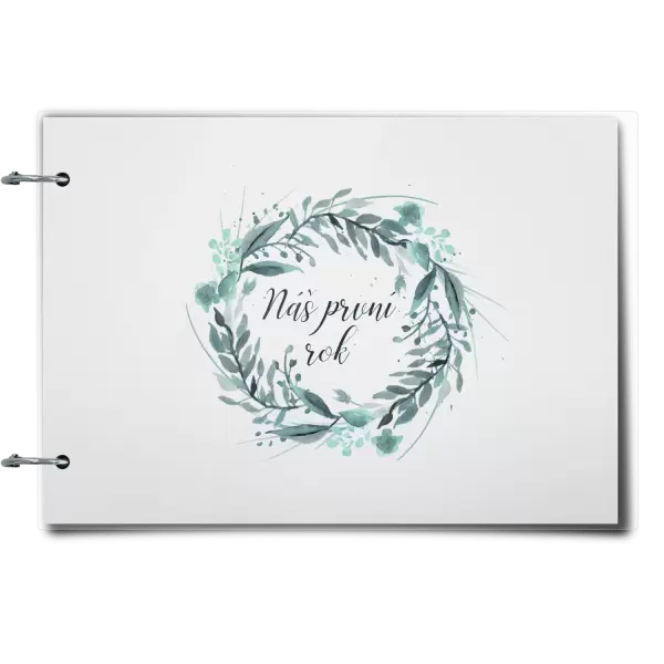 Plexi album se sponami Náš první rok - zelený věneček