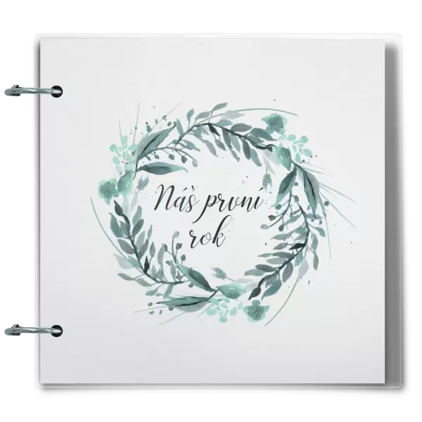 Plexi album se sponami Náš první rok - zelený věneček