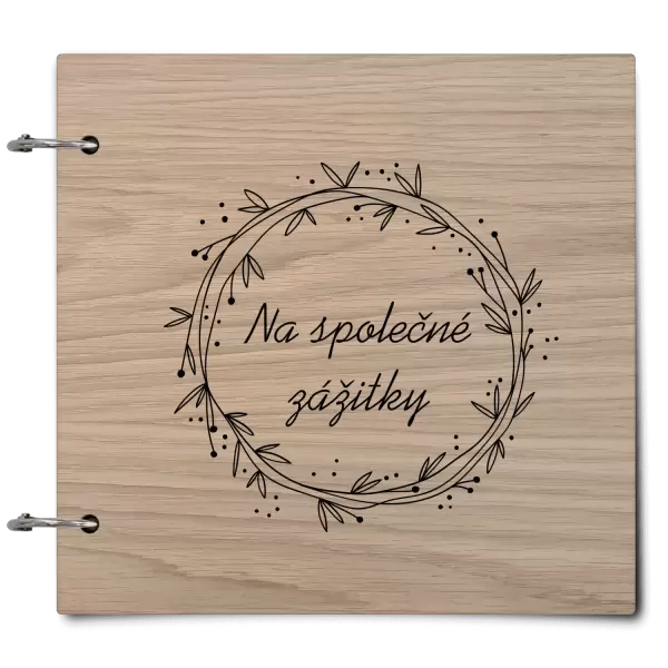 Dřevěné album se sponami Věnec 2