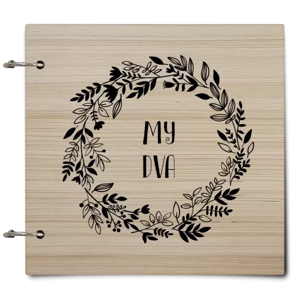Dřevěné album se sponami Věnec 3
