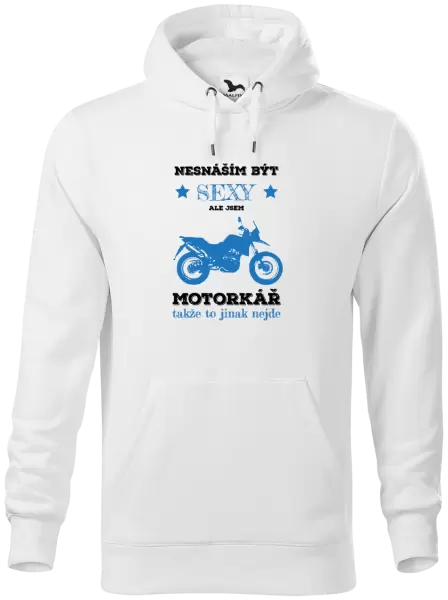 Pánská mikina Nesnáším být sexy, ale jsem motorkář