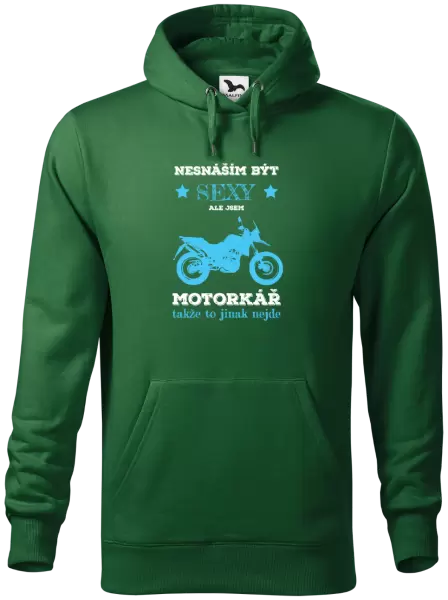 Pánská mikina Nesnáším být sexy, ale jsem motorkář