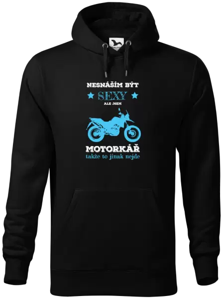 Pánská mikina Nesnáším být sexy, ale jsem motorkář