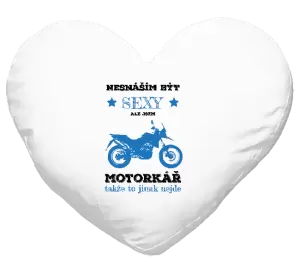 Polštář Nesnáším být sexy, ale jsem motorkář