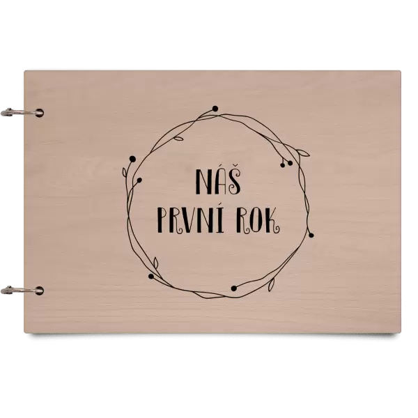 Dřevěné album se sponami Věnec 5