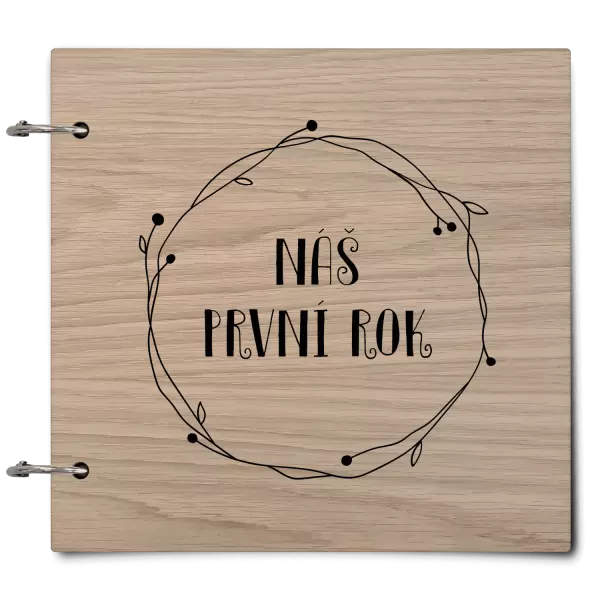 Dřevěné album se sponami Věnec 5
