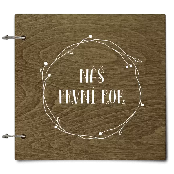 Dřevěné album se sponami Věnec 5
