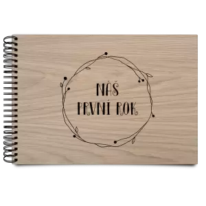Dřevěné album s kroužkovou vazbou Věnec 5